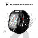 Wholesale Waterproof Shockproof Full Body Case with Built In Screen Protector for Apple Watch 6/5/4/SE [44mm] (Black)